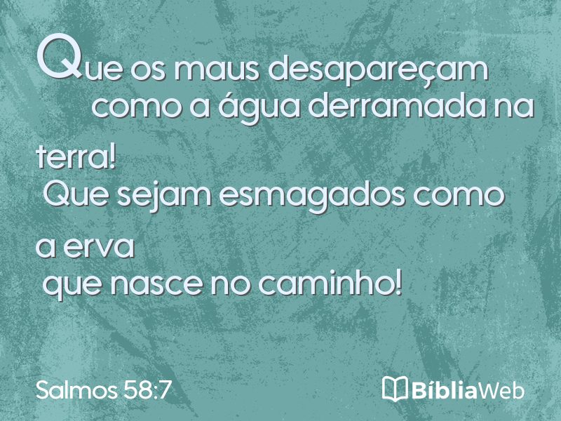 Salmos 58:7 em imagem para compartilhar