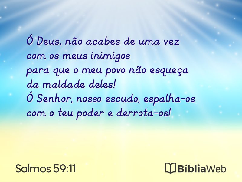 Salmos 59:11 em imagem para compartilhar