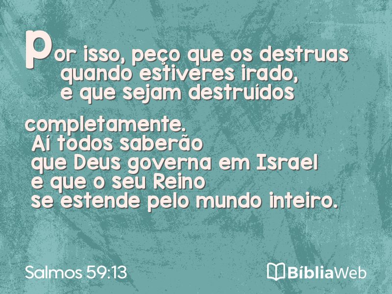 Salmos 59:13 em imagem para compartilhar