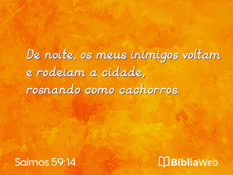 Salmos 59:14 em imagem para compartilhar