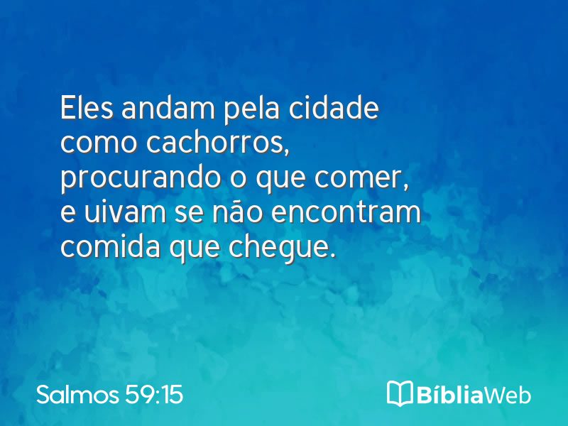 Salmos 59:15 em imagem para compartilhar
