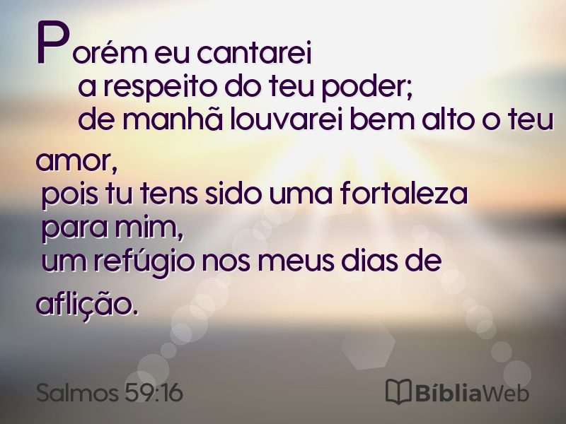 Salmos 59:16 em imagem para compartilhar