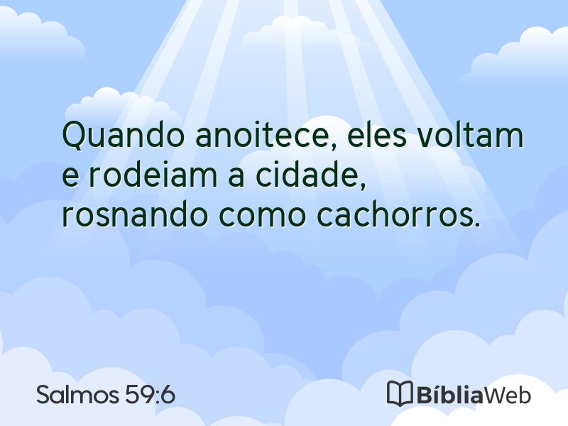 Salmos 59:6 em imagem para compartilhar