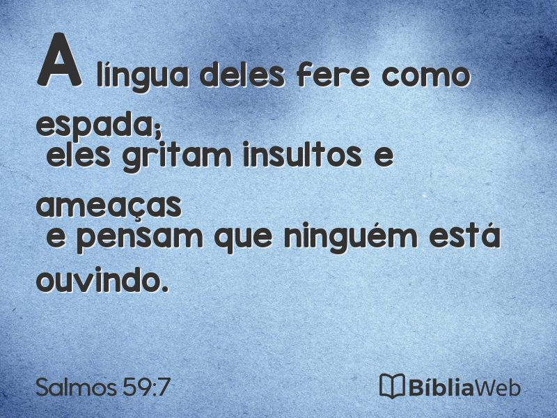 Salmos 59:7 em imagem para compartilhar