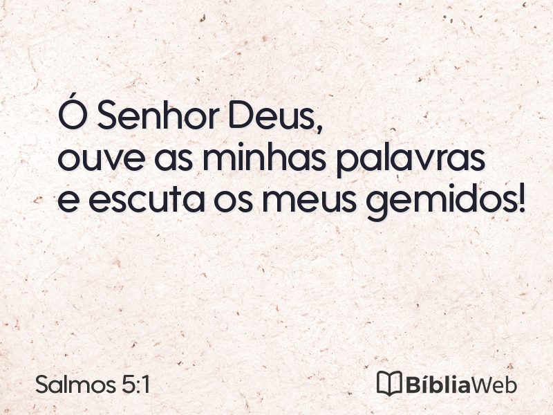 Salmos 5:1 em imagem para compartilhar