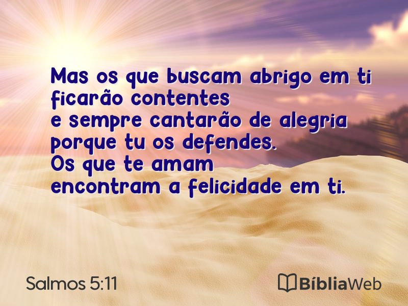 Salmos 5:11 em imagem para compartilhar