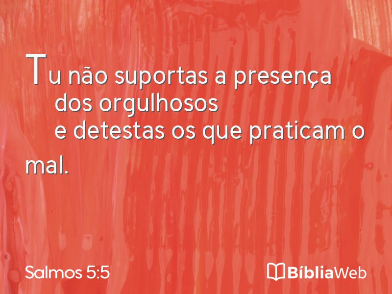 Salmos 5:5 em imagem para compartilhar