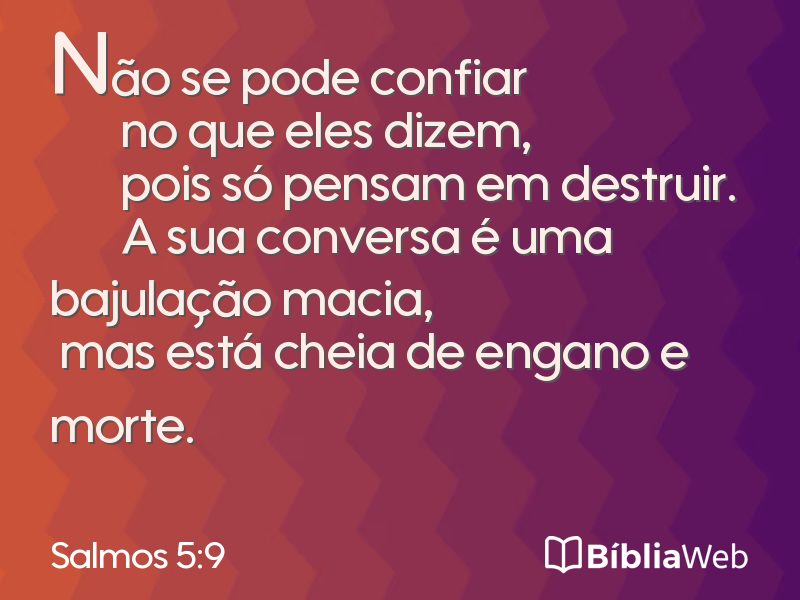 Salmos 5:9 em imagem para compartilhar