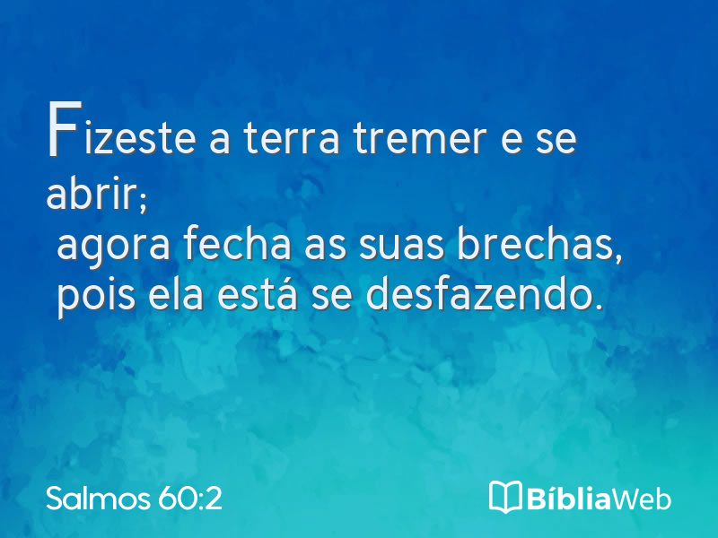 Salmos 60:2 em imagem para compartilhar