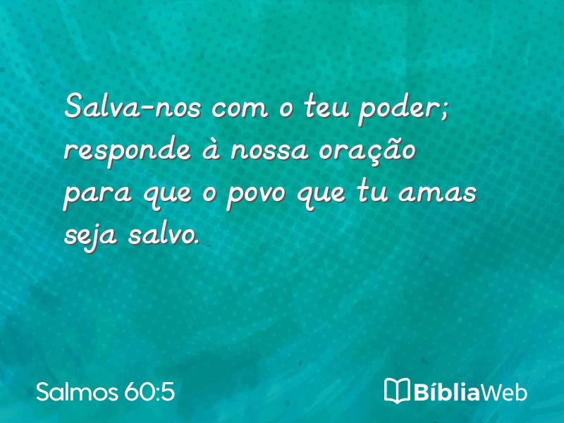 Salmos 60:5 em imagem para compartilhar