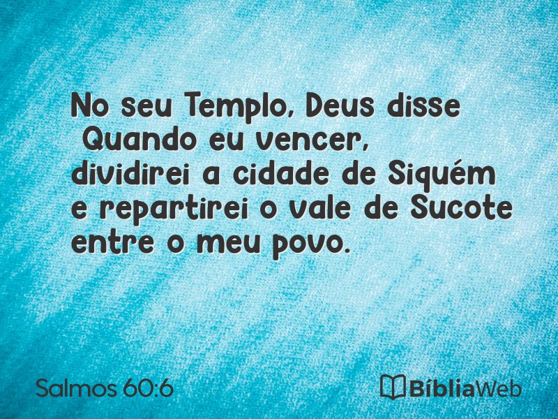 Salmos 60:6 em imagem para compartilhar