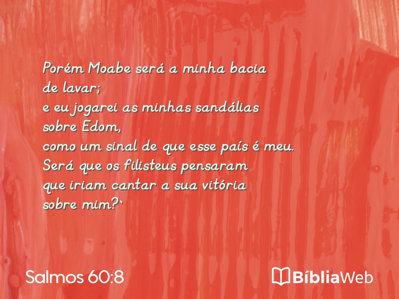 Salmos 60:8 em imagem para compartilhar