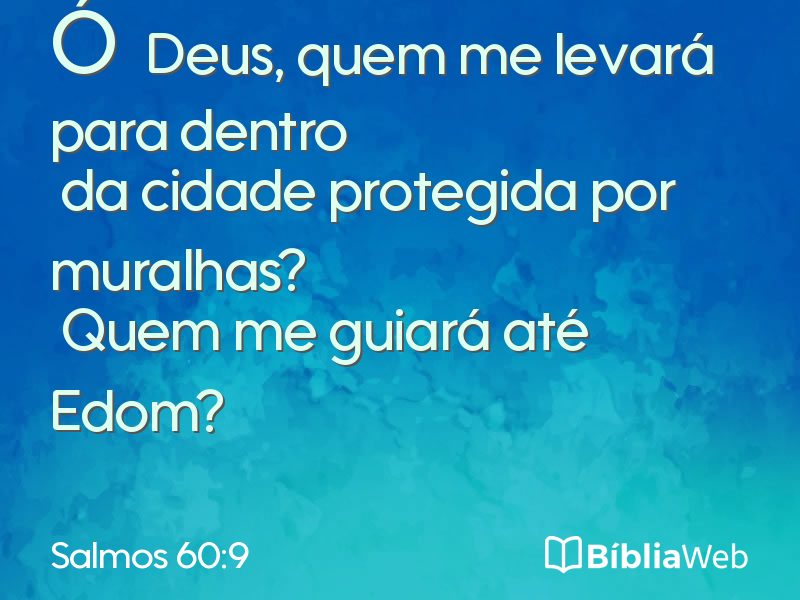 Salmos 60:9 em imagem para compartilhar