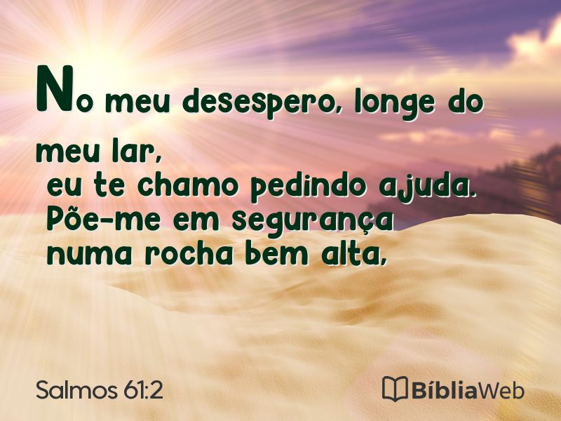 Salmos 61:2 em imagem para compartilhar
