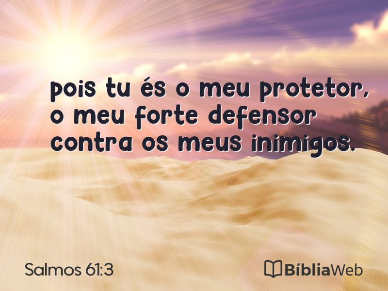 Salmos 61:3 em imagem para compartilhar