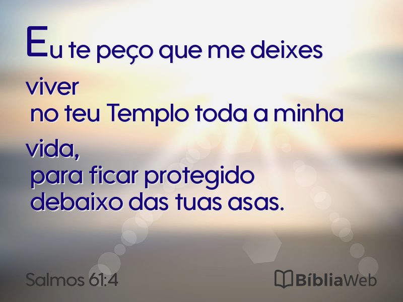 Salmos 61:4 em imagem para compartilhar