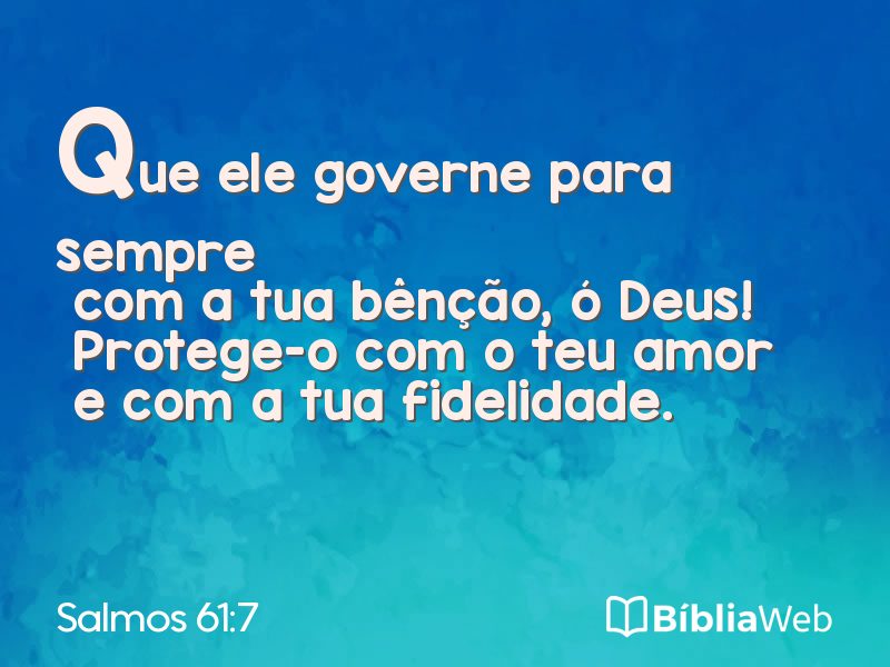 Salmos 61:7 em imagem para compartilhar