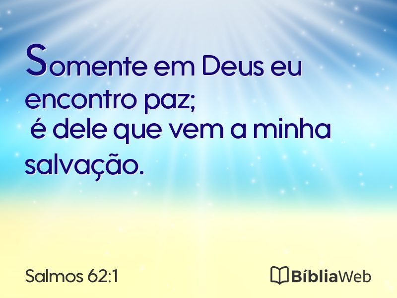 Salmos 62:1 em imagem para compartilhar