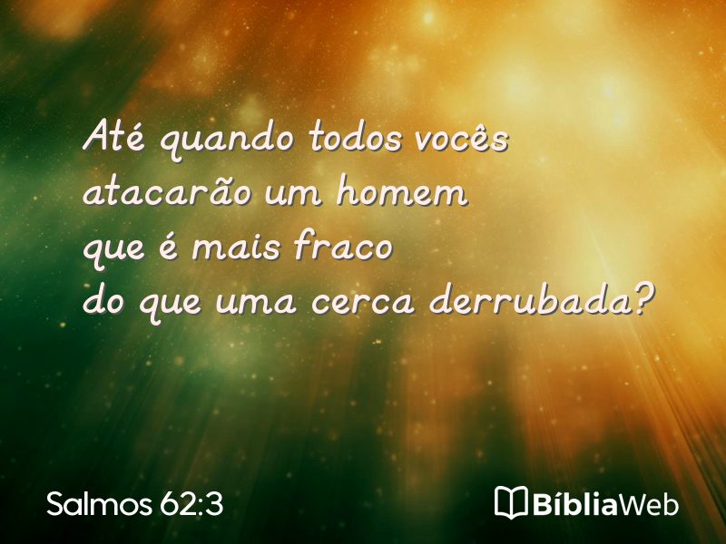 Salmos 62:3 em imagem para compartilhar