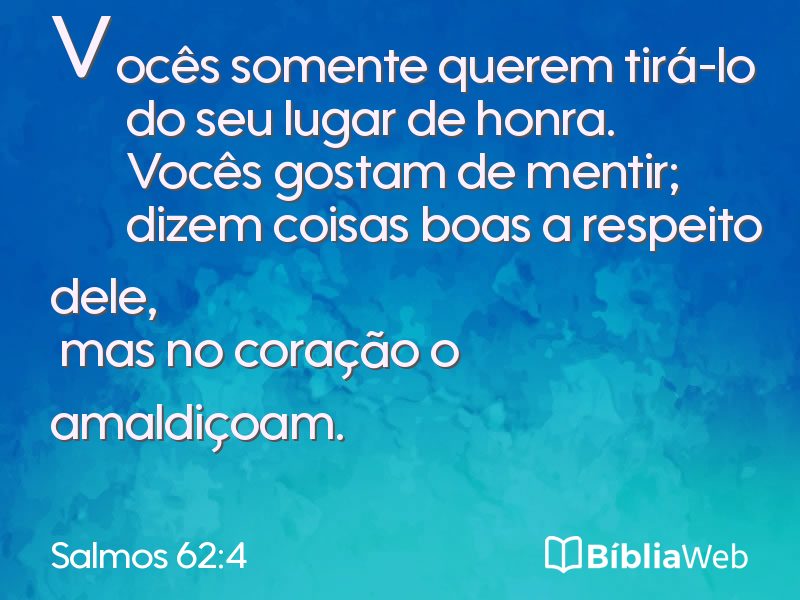 Salmos 62:4 em imagem para compartilhar