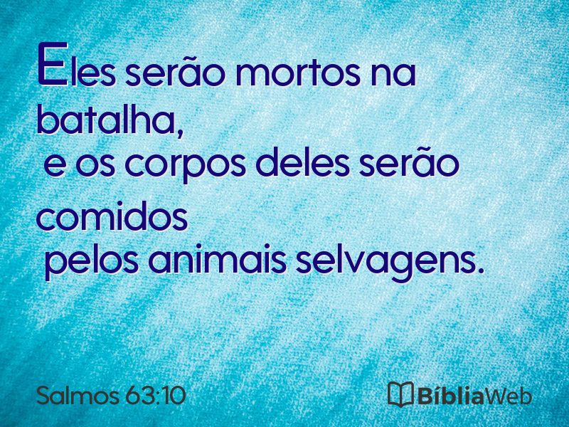 Salmos 63:10 em imagem para compartilhar