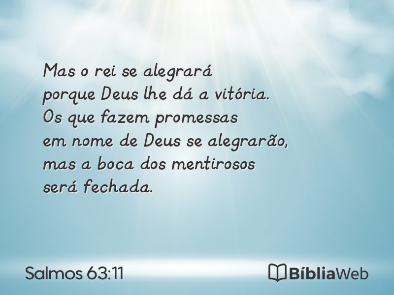 Salmos 63:11 em imagem para compartilhar
