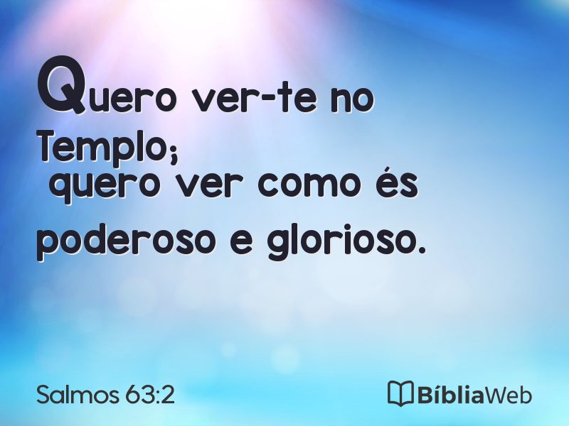 Salmos 63:2 em imagem para compartilhar