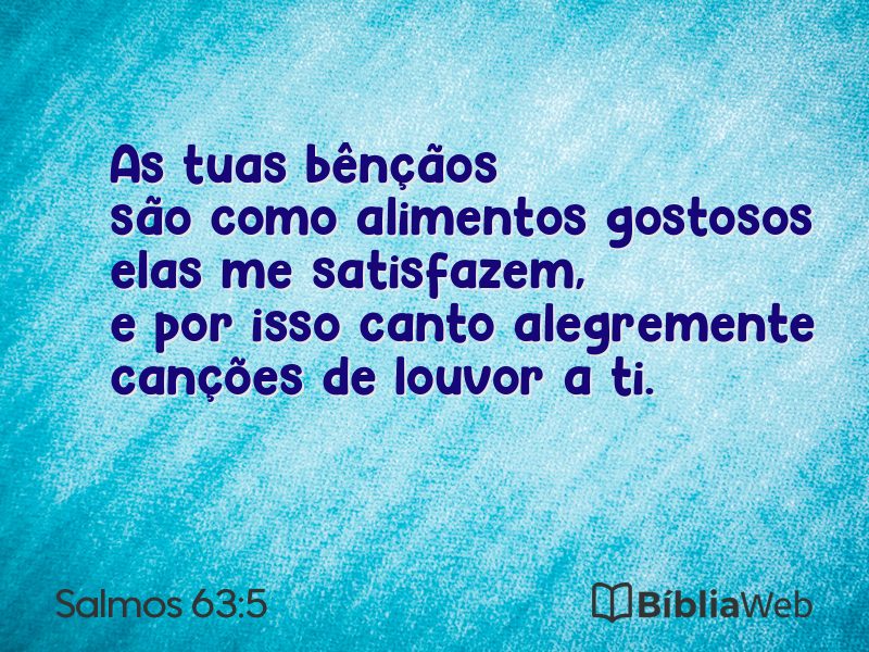 Salmos 63:5 em imagem para compartilhar