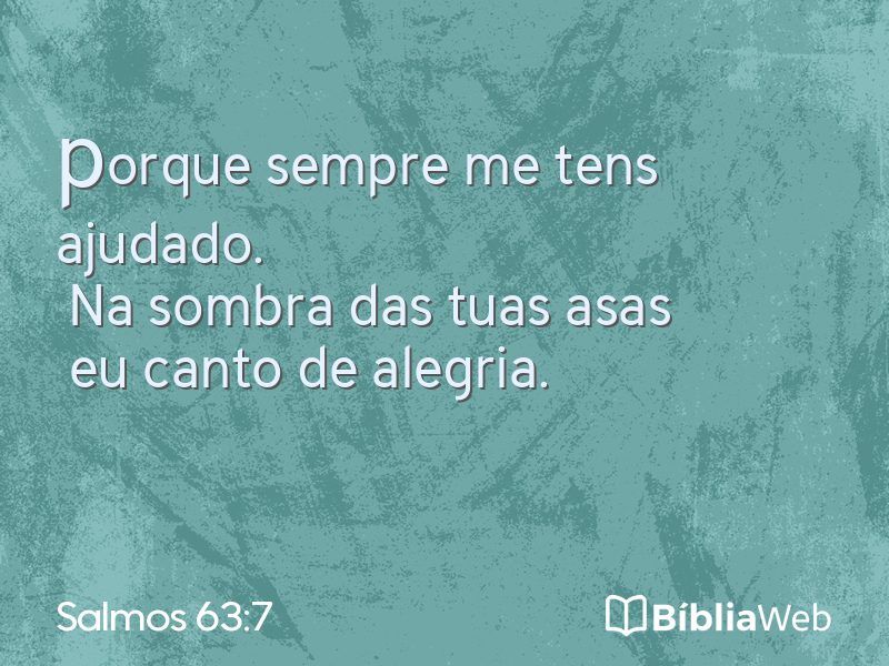 Salmos 63:7 em imagem para compartilhar