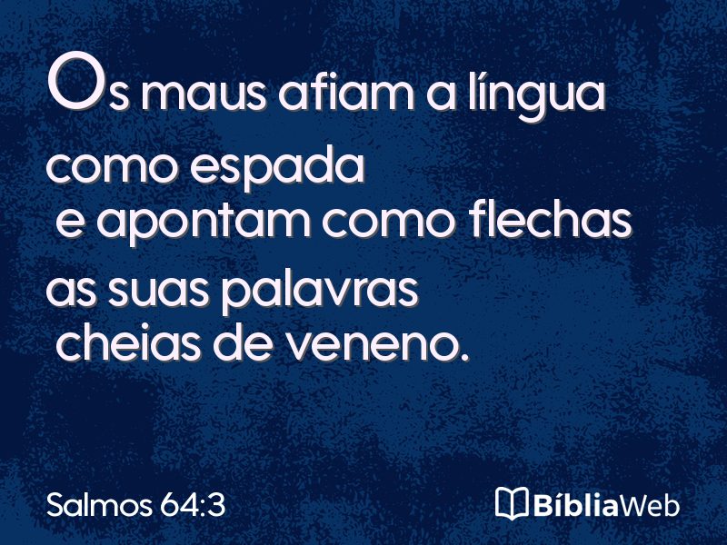 Salmos 64:3 em imagem para compartilhar
