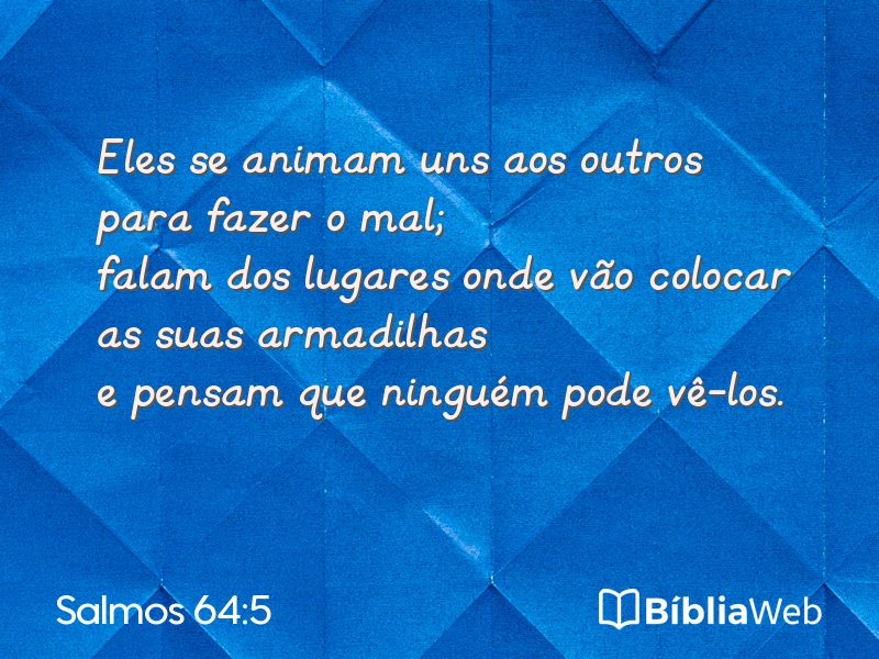 Salmos 64:5 em imagem para compartilhar