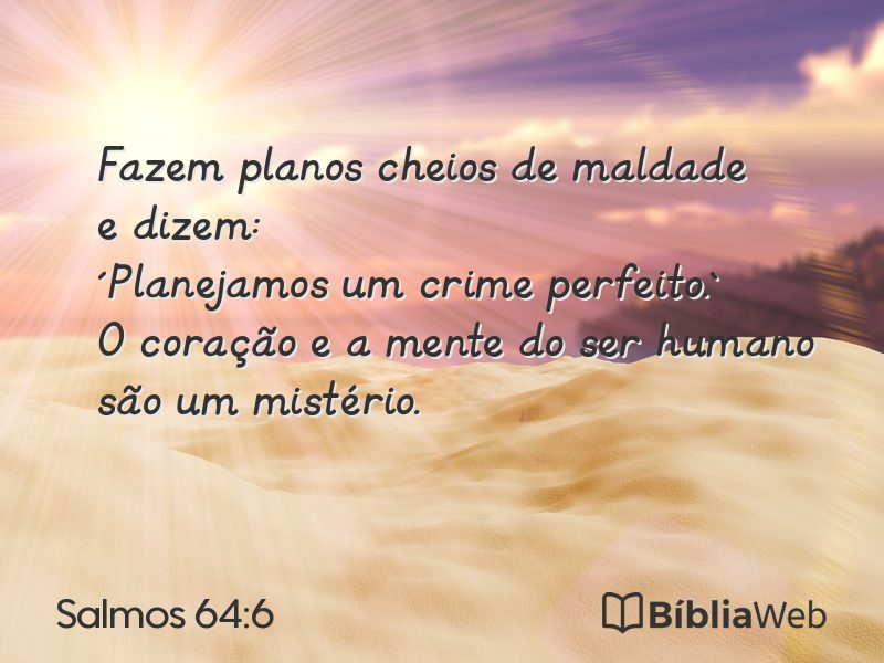 Salmos 64:6 em imagem para compartilhar