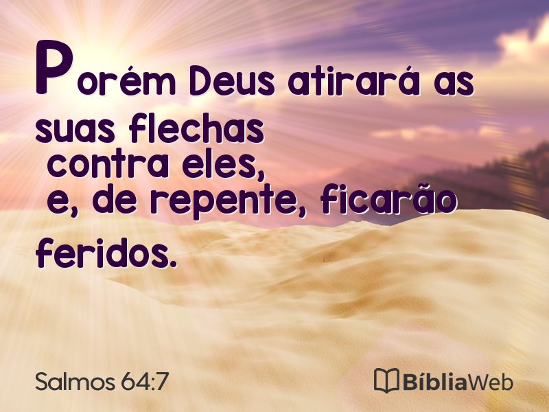 Salmos 64:7 em imagem para compartilhar