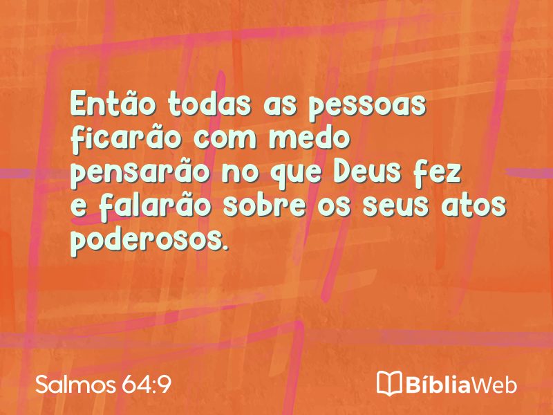 Salmos 64:9 em imagem para compartilhar