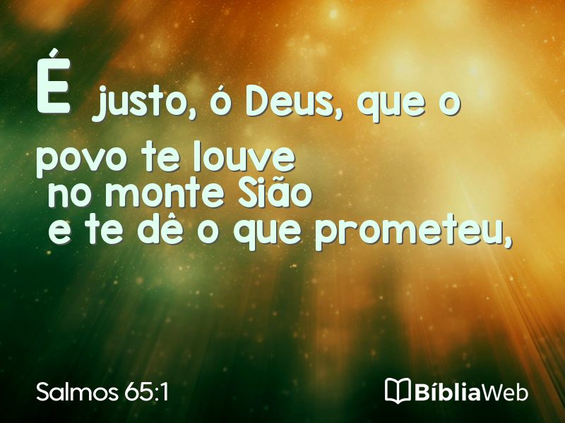 Salmos 65:1 em imagem para compartilhar