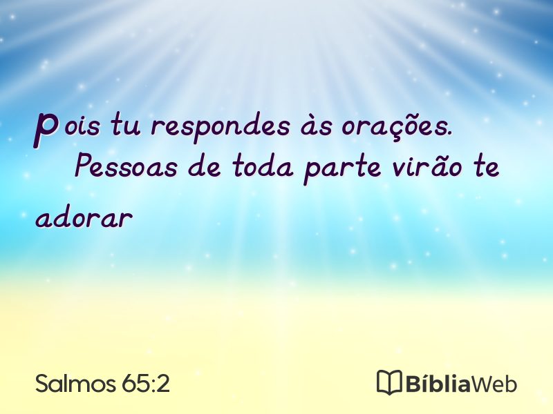 Salmos 65:2 em imagem para compartilhar