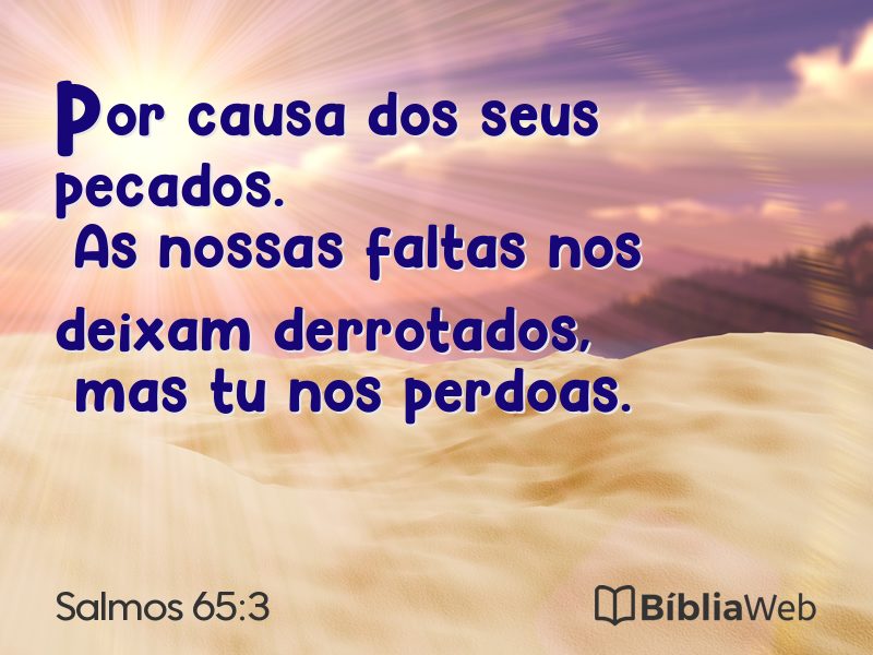 Salmos 65:3 em imagem para compartilhar