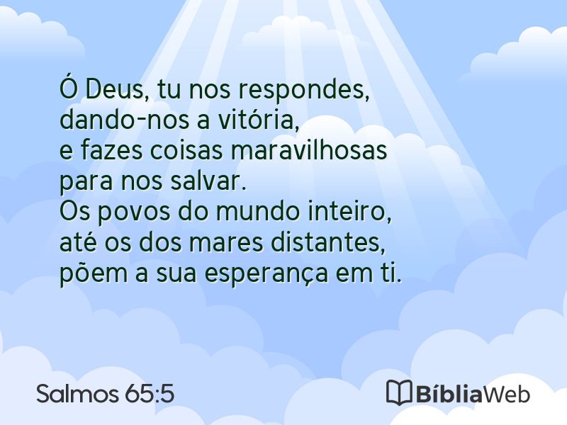 Salmos 65:5 em imagem para compartilhar