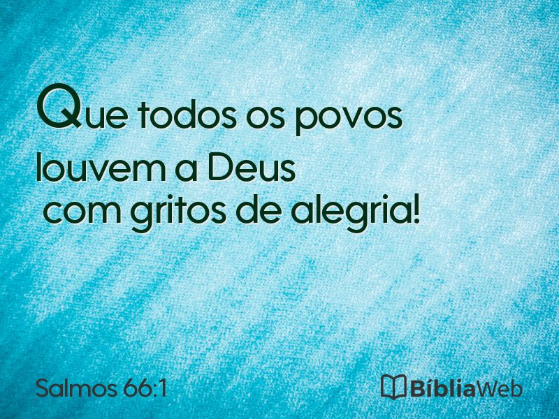 Salmos 66:1 em imagem para compartilhar