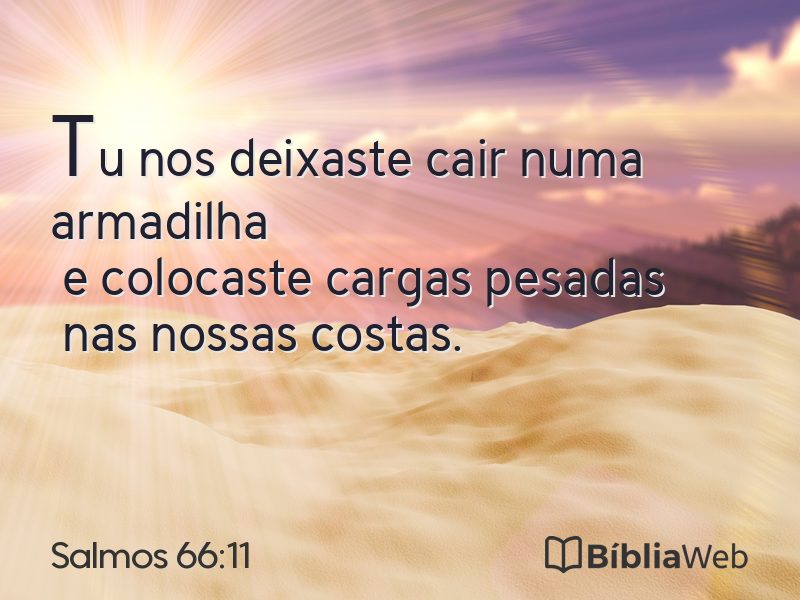 Salmos 66:11 em imagem para compartilhar