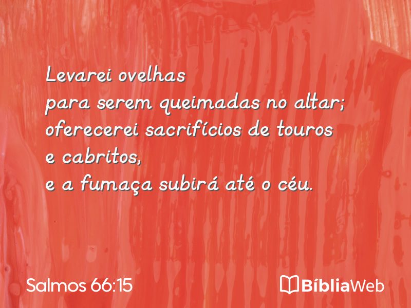 Salmos 66:15 em imagem para compartilhar