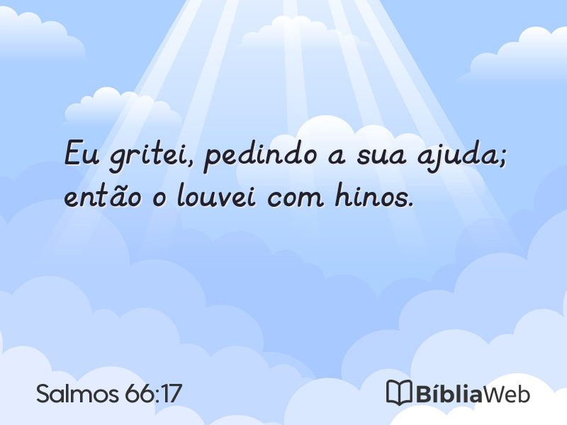 Salmos 66:17 em imagem para compartilhar