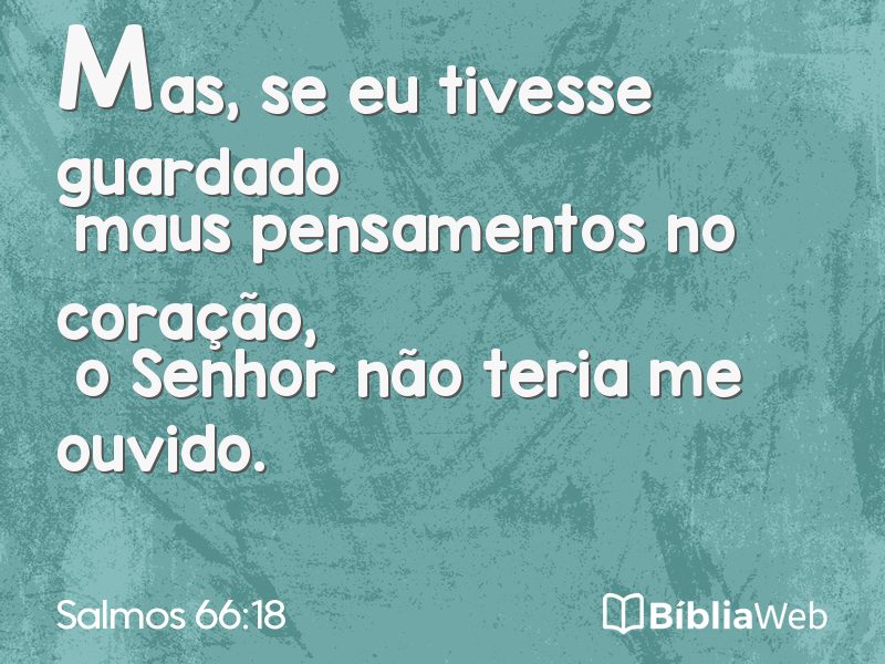 Salmos 66:18 em imagem para compartilhar