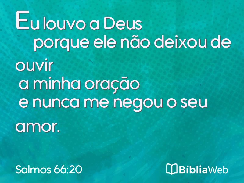 Salmos 66:20 em imagem para compartilhar