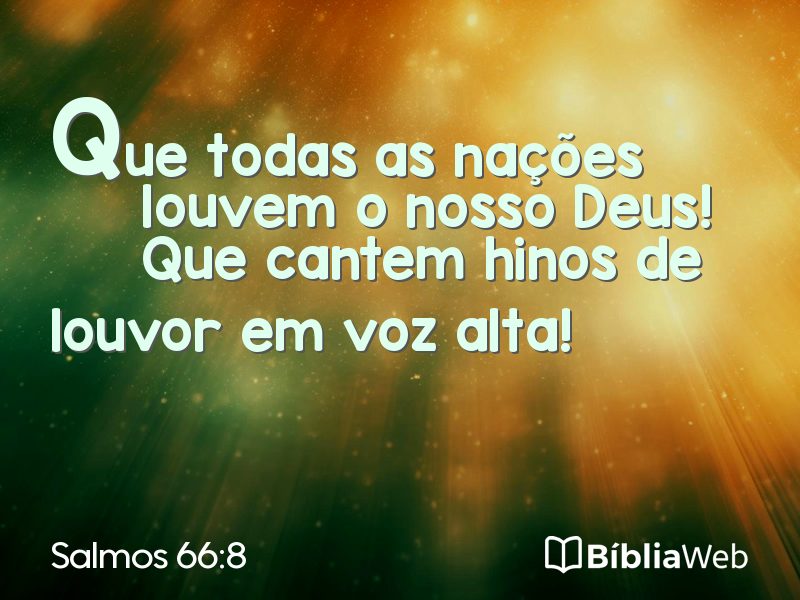 Salmos 66:8 em imagem para compartilhar