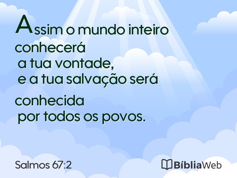 Salmos 67:2 em imagem para compartilhar