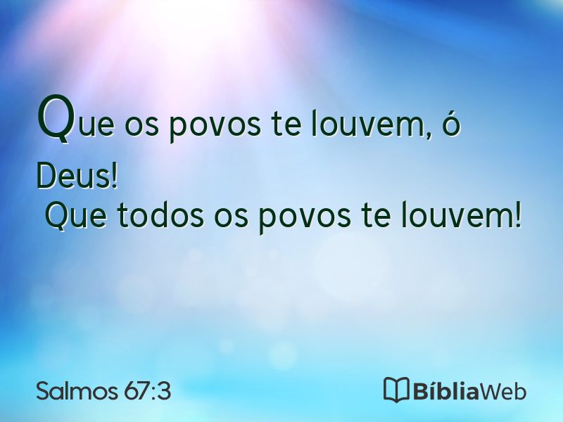 Salmos 67:3 em imagem para compartilhar