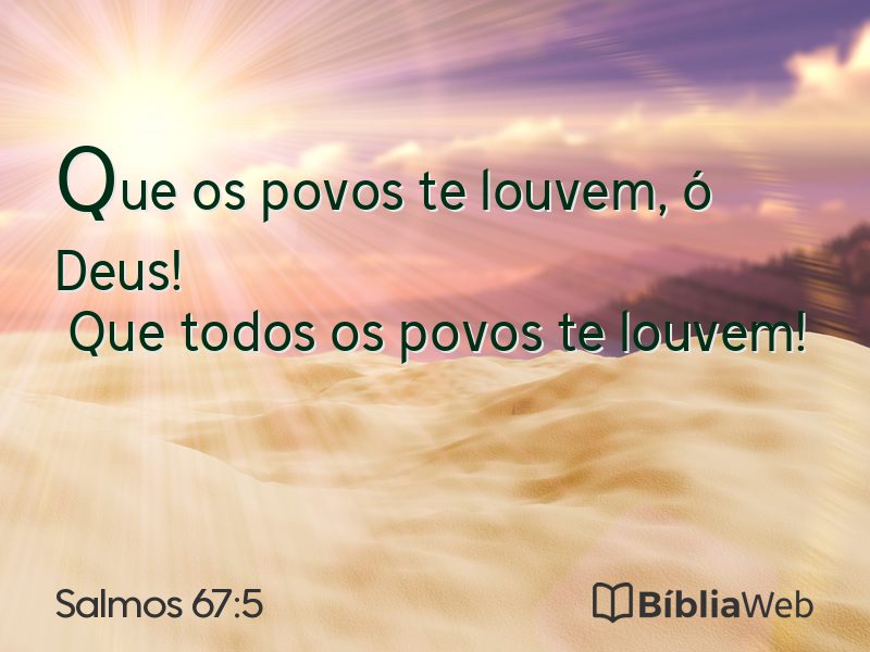 Salmos 67:5 em imagem para compartilhar