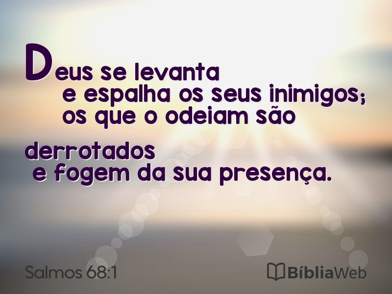 Salmos 68:1 em imagem para compartilhar