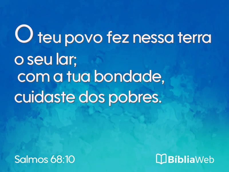 Salmos 68:10 em imagem para compartilhar